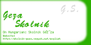 geza skolnik business card